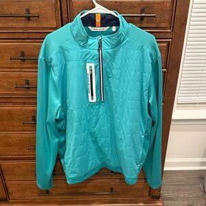 Peter Millar Aqua Quarter-Zip Jacket
